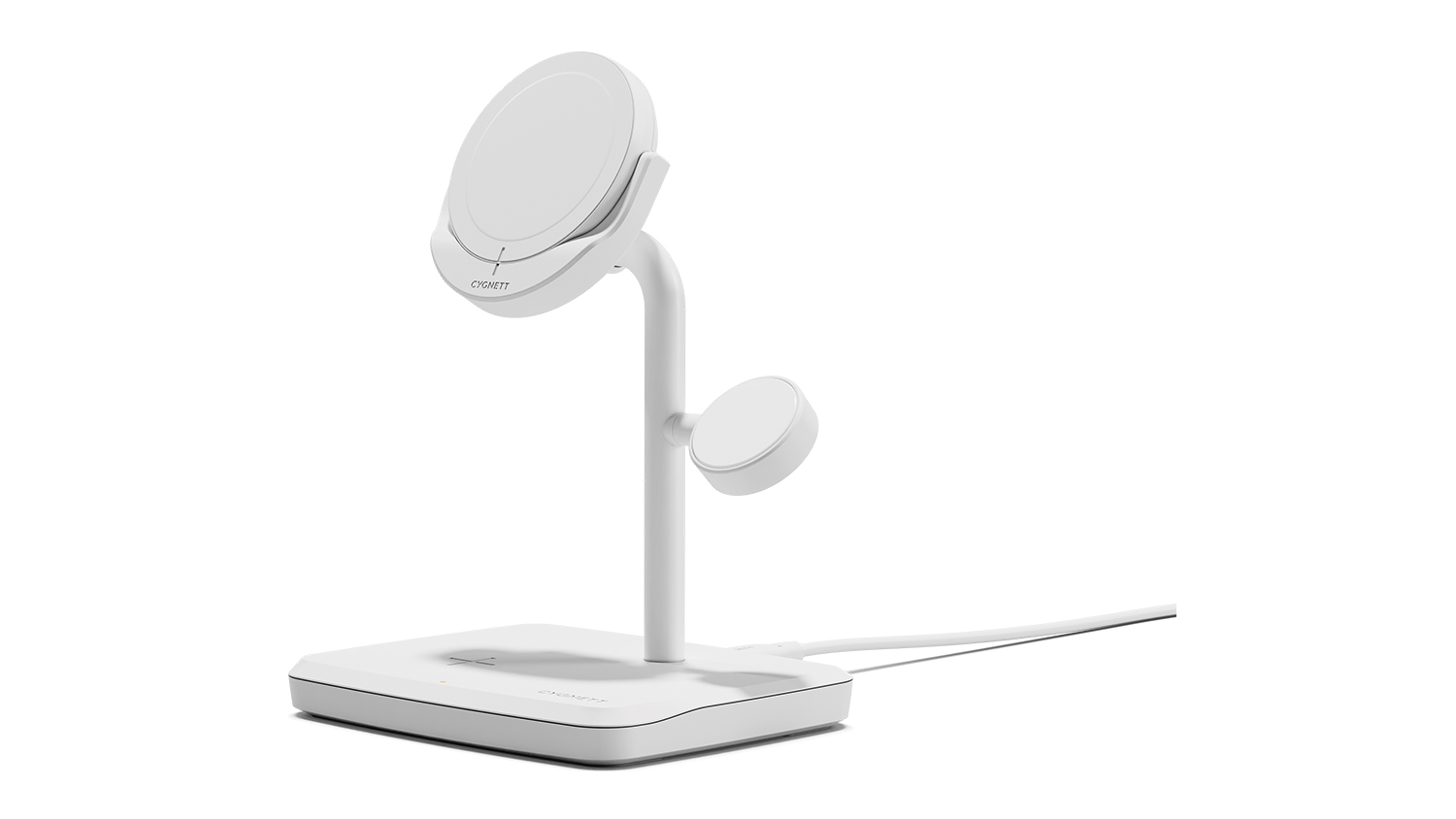 Cygnett ChargeBase 25W 3-in-1 Magnetic Wireless Charger With Qi2.0 - White (CY5070BUNCP)