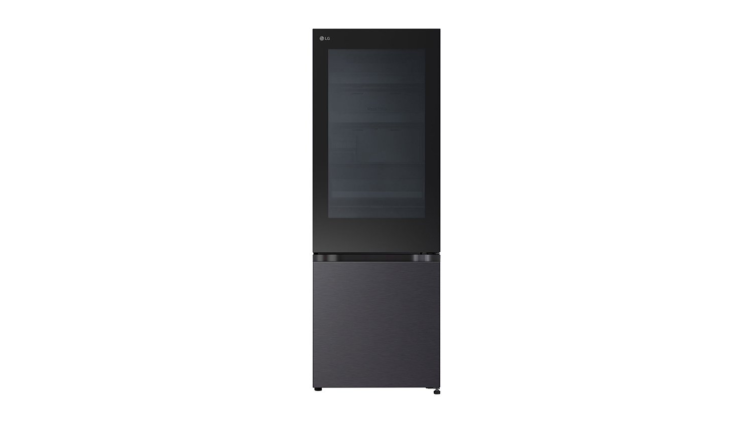 LG 335L Bottom Mount Fridge Freezer - Matte Black (Instaview Door - GB-V300MBL)