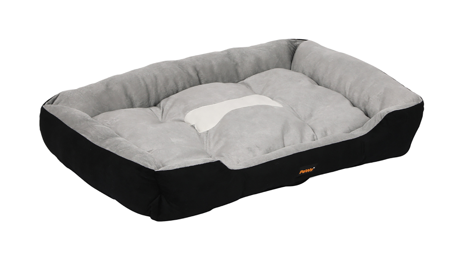PaWz Heavy-Duty Pet Bed with Bolsters Extra Large - Black