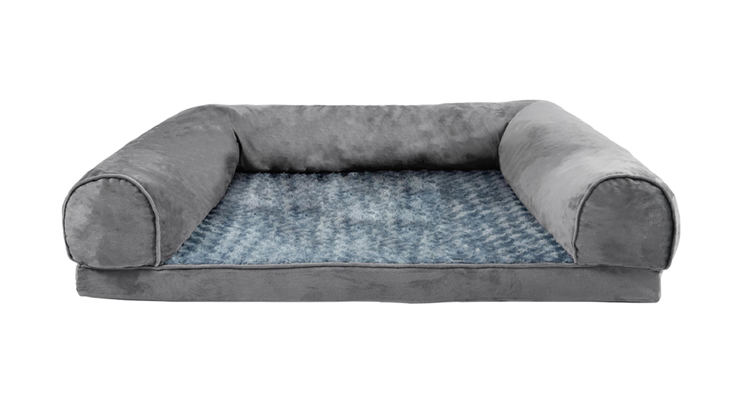 PaWz Premium Pet Sofa Bed with Bolsters 76 x 51cm - Grey
