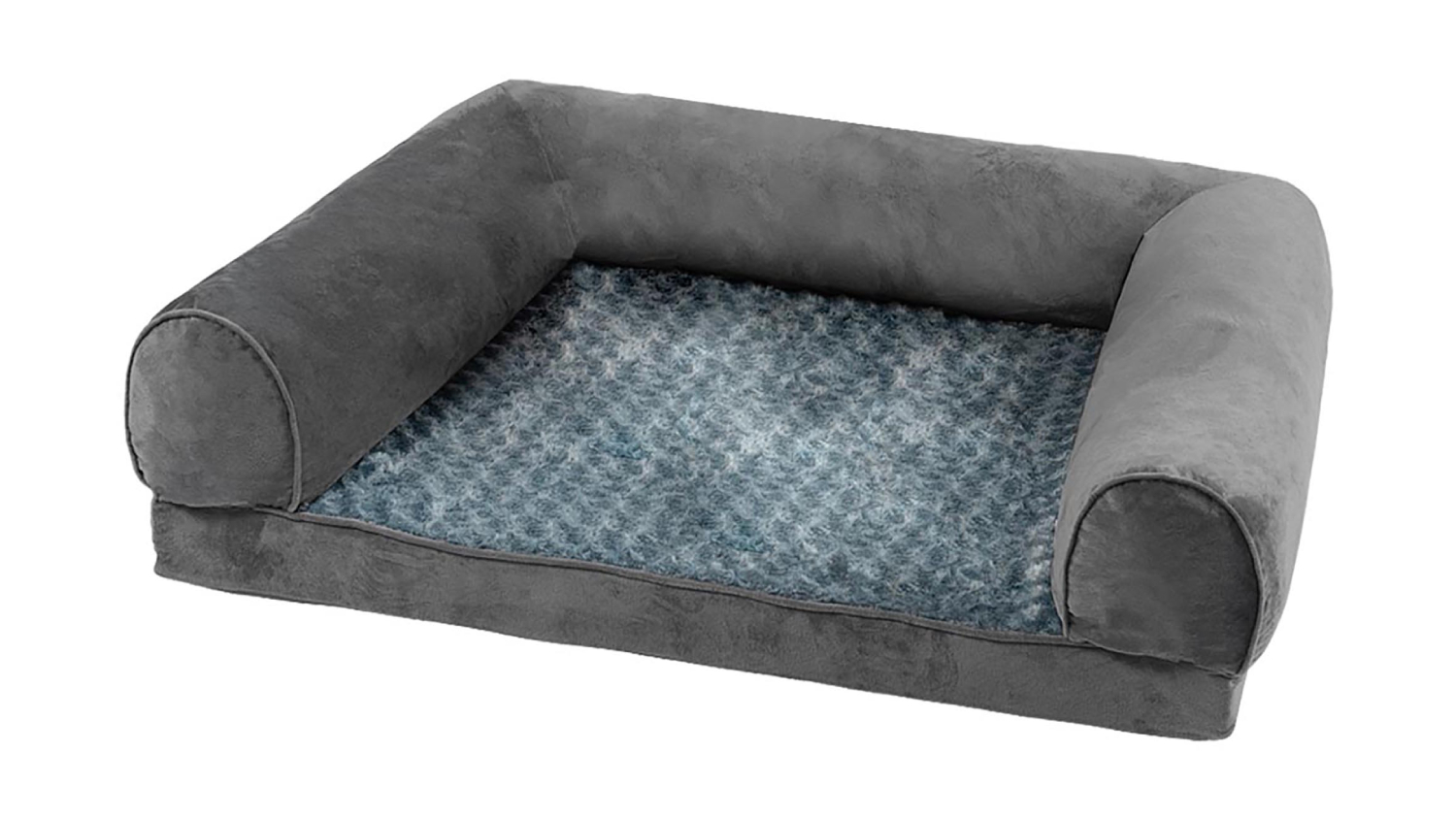 PaWz Premium Pet Sofa Bed with Bolsters 76 x 51cm - Grey
