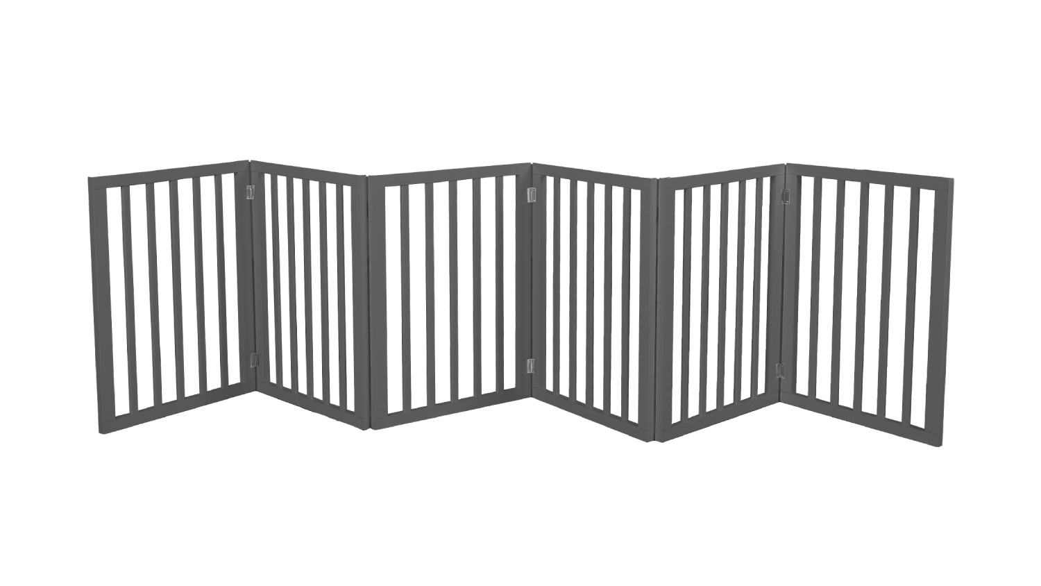 PaWz Wooden Pet Gate 282 x 60.5cm - Grey