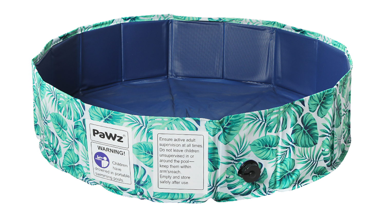 PaWz Folding Pet Pool 80 x 20cm - Tropical Leaves