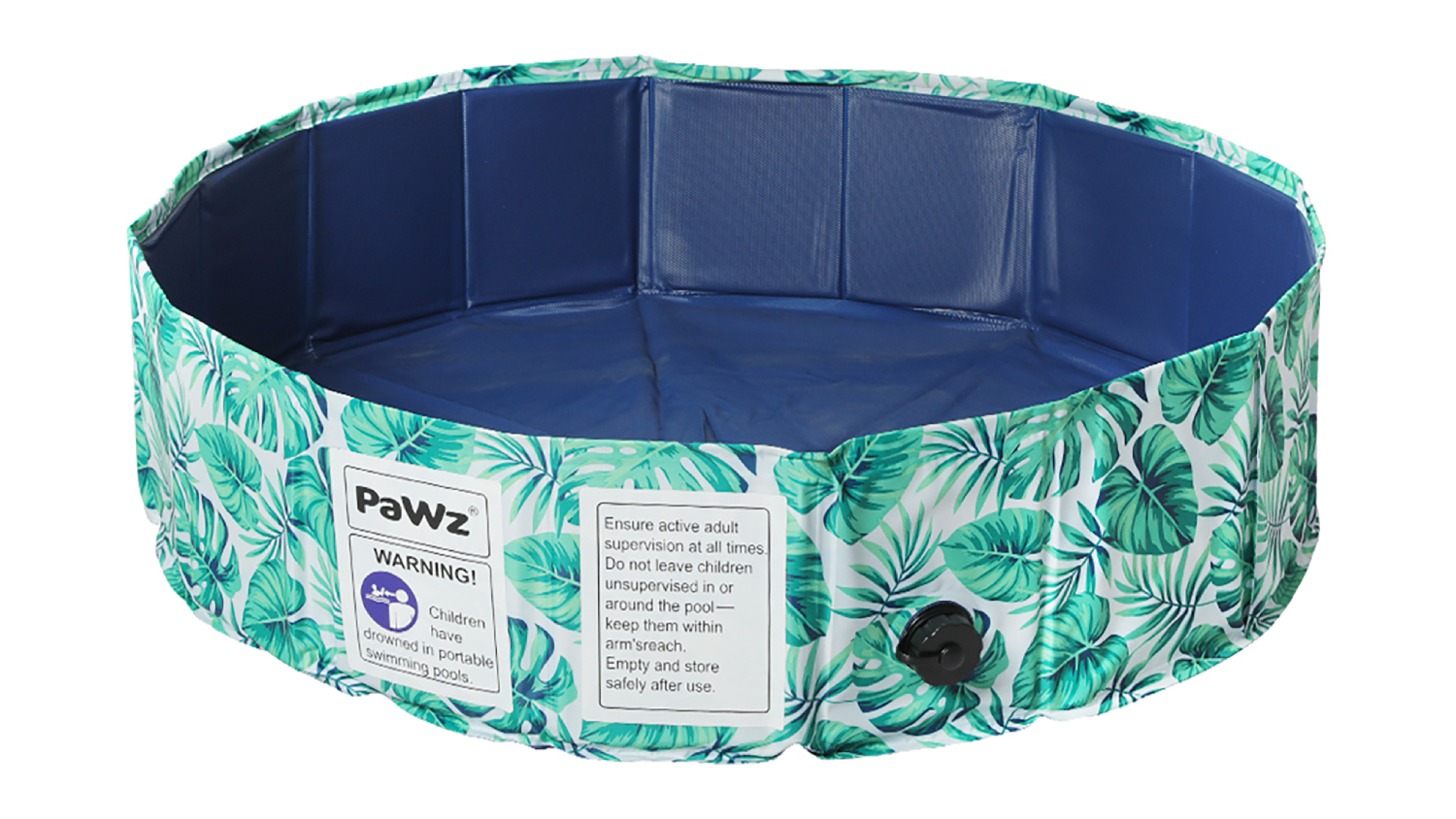 PaWz Folding Pet Pool 160 x 30cm - Tropical Leaves