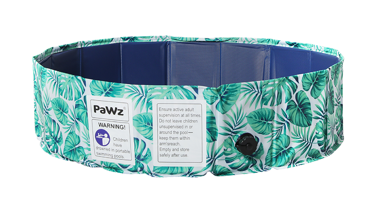 PaWz Folding Pet Pool 160 x 30cm - Tropical Leaves