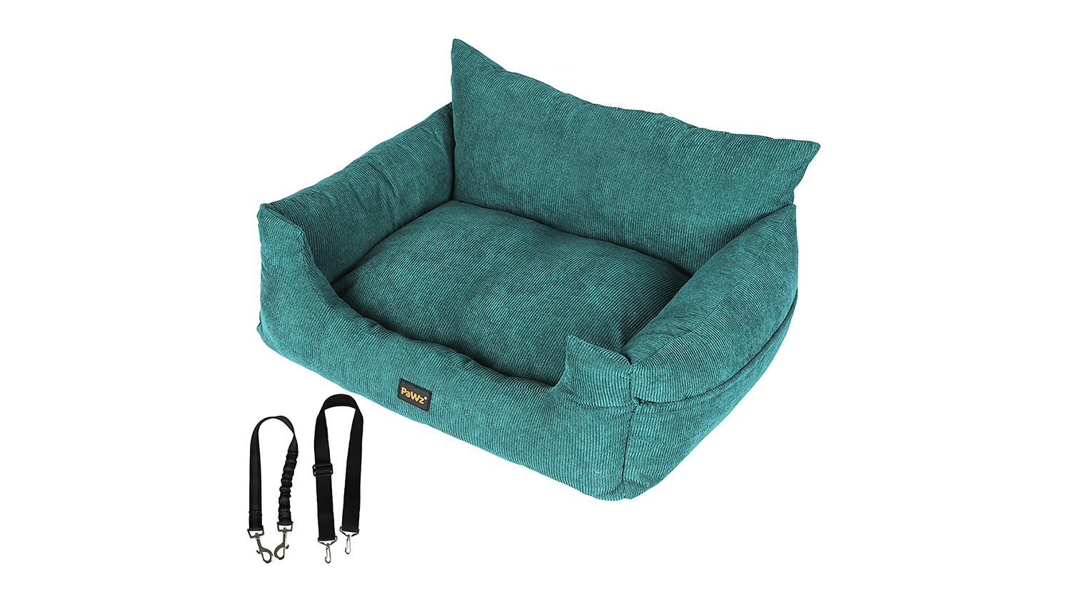 PaWz Pet Car Booster Seat with Safety Harness - Green