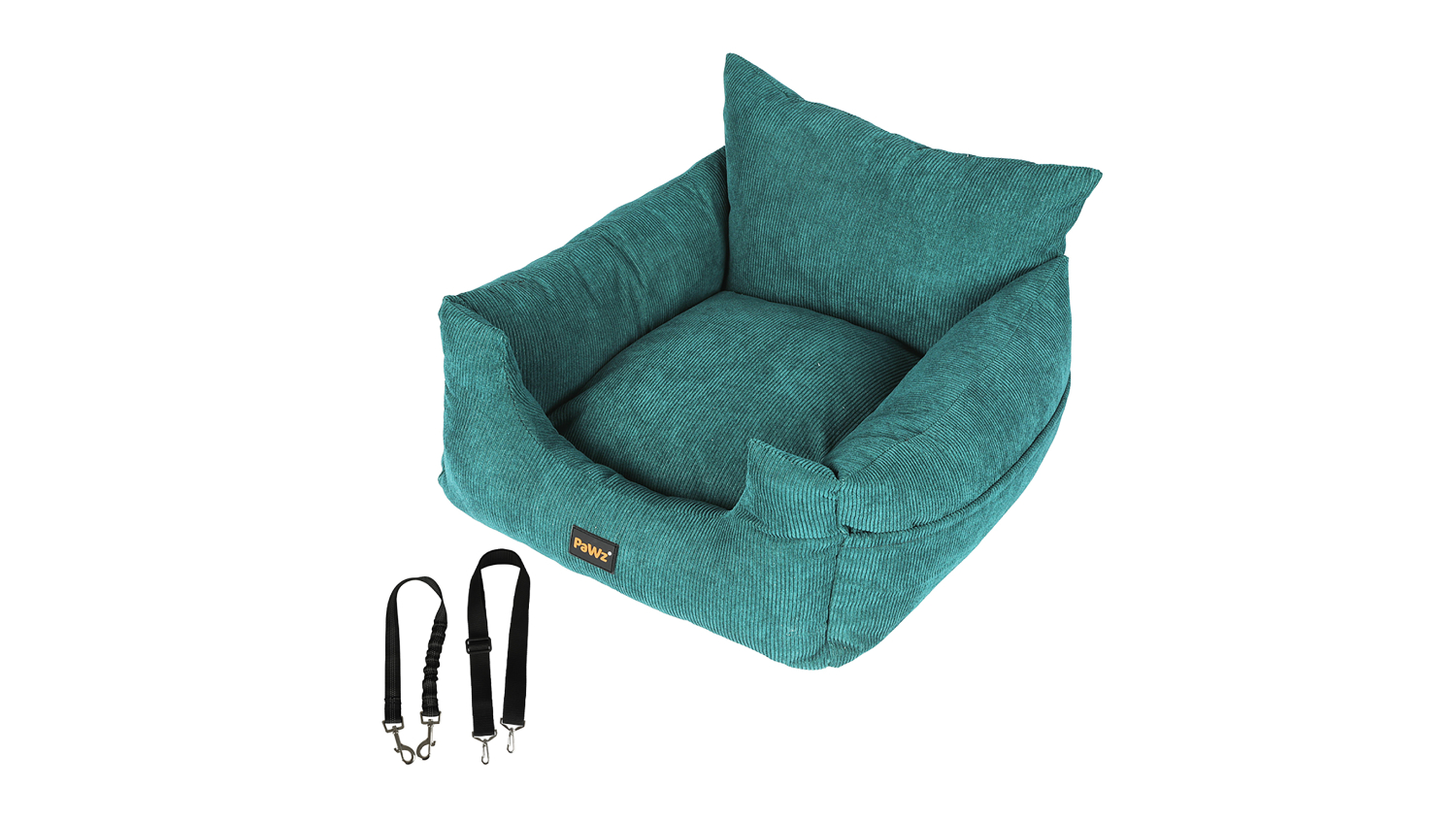 PaWz Pet Car Booster Seat with Safety Harness Medium - Gree