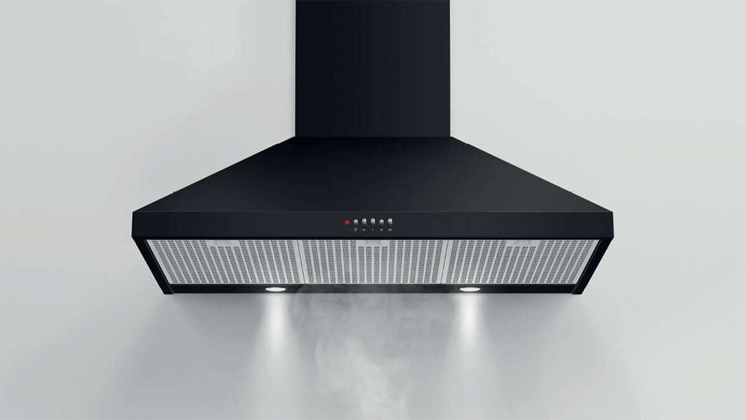 Fisher & Paykel 90cm Pyramid Chimney Wall Mounted Rangehood - Black (Series 7/HC90PCB1)