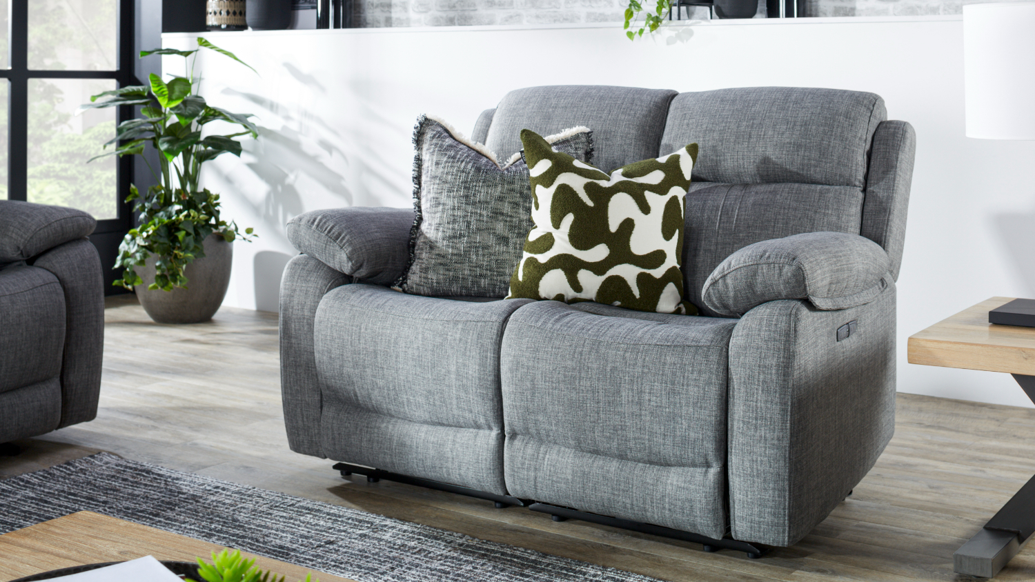 Bellevue 2 Seater Fabric Electric Recliner Sofa