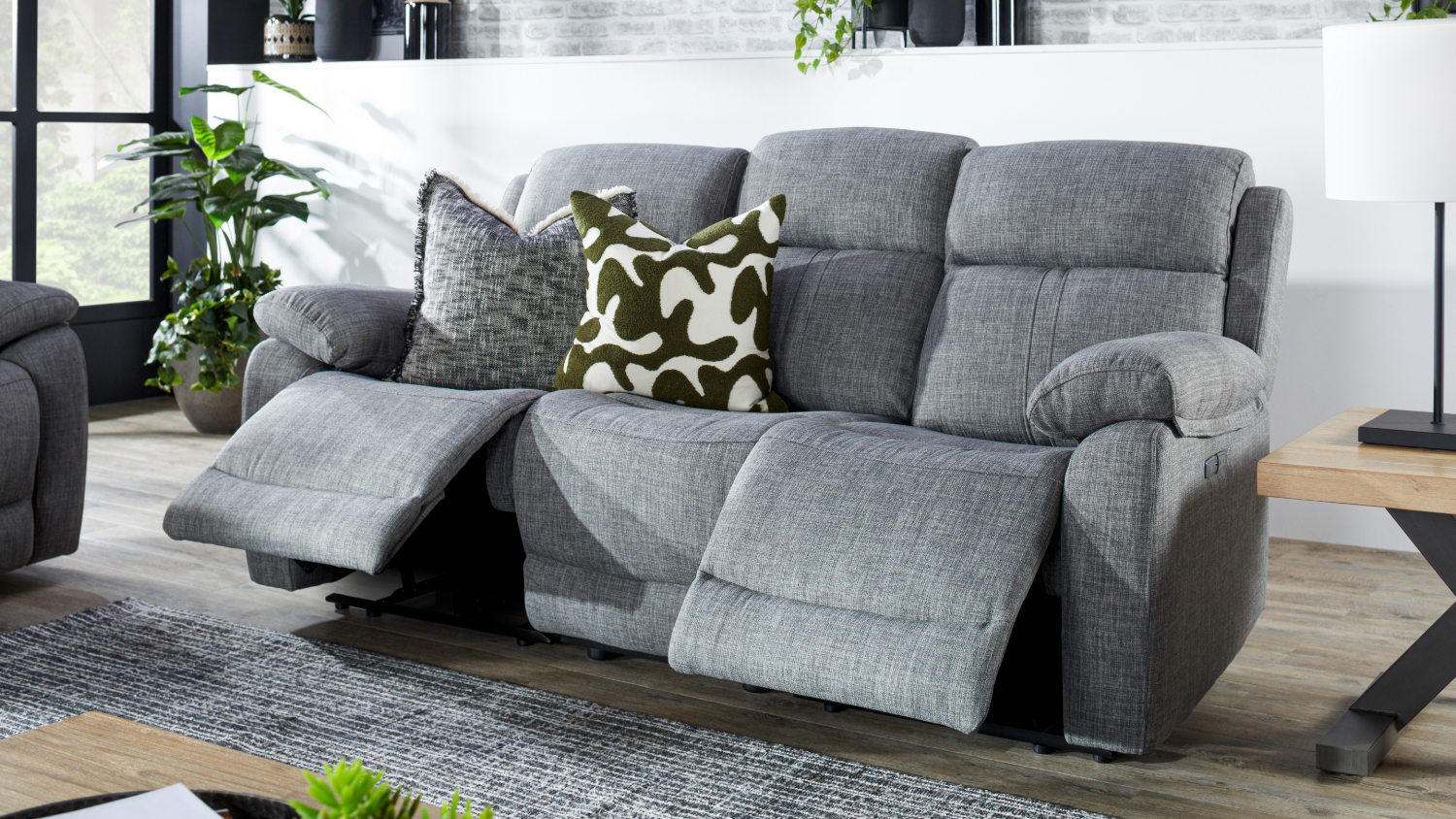 Bellevue 3 Seater Fabric Electric Recliner Sofa