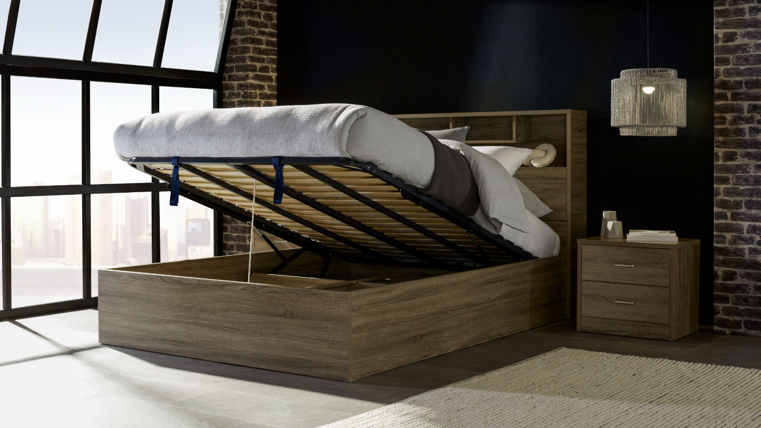 Edge King Gas Lift Storage Bed Frame