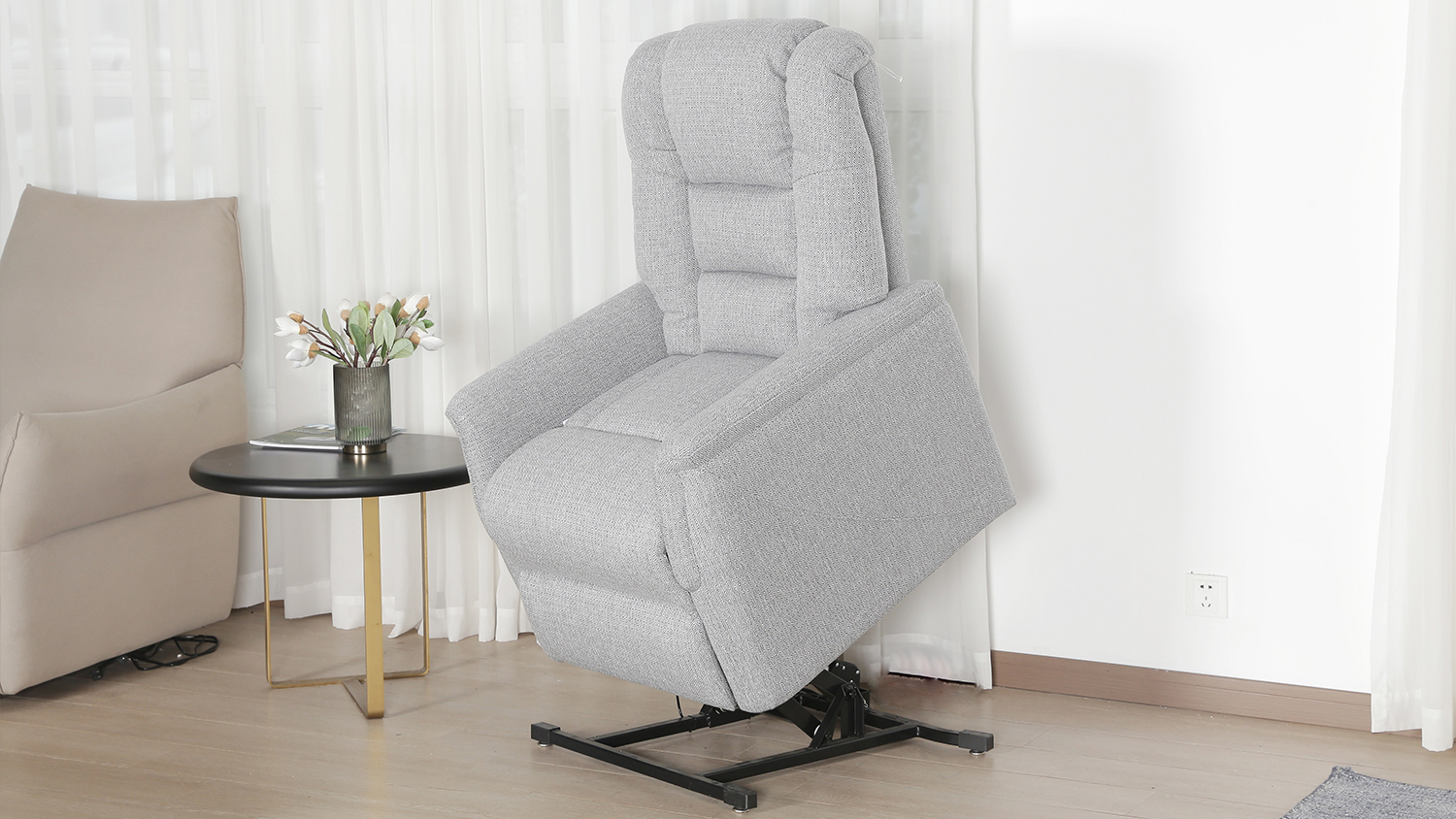 Kayla Fabric Electric Lift Recliner Chair