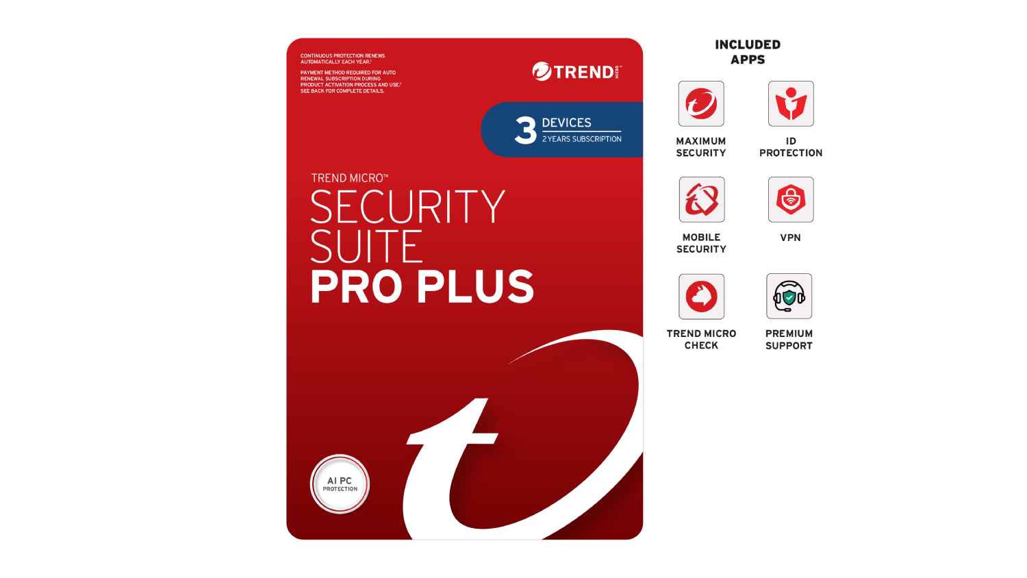 Trend Micro Security Suite Pro Plus - 3 Device 24 Months