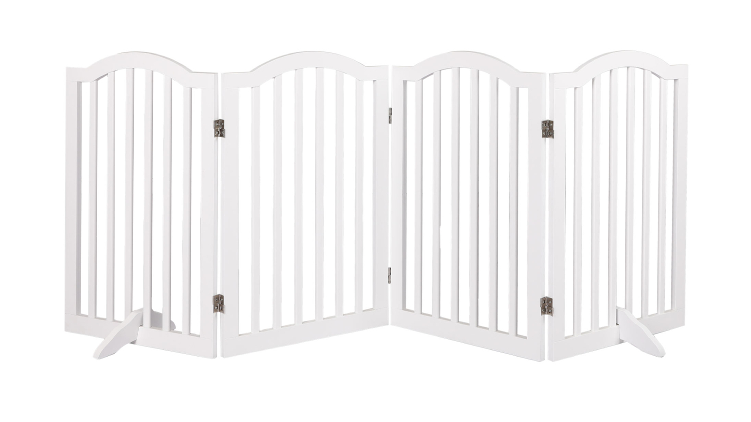 PaWz Rounded Wooden Pet Gate 208 x 80cm - White