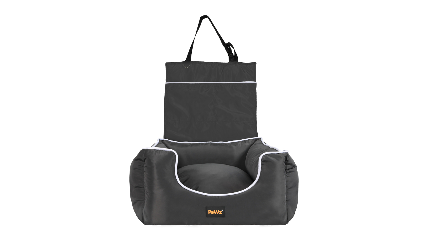 A front view of the PaWz pet car booster seat