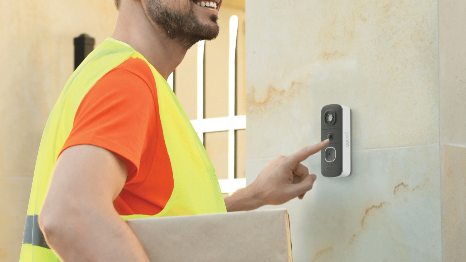 Swann EVO Video Doorbell & Chime (Wireless, 1296p, Night Vision, Motion Detection, Two-Way Audio)