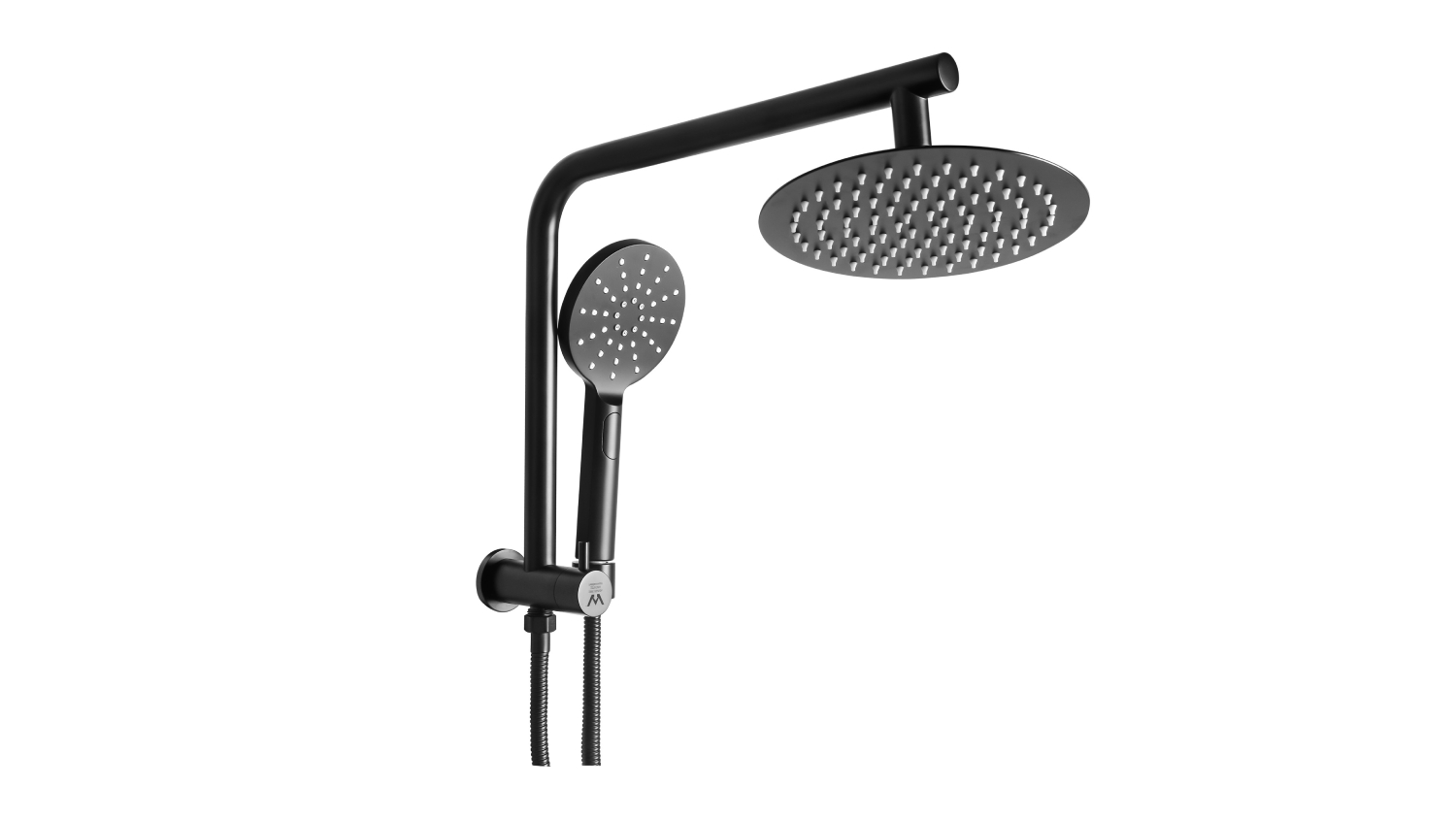 Sello DIY Rain Shower Head with Detachable Shower Head - Matte Black
