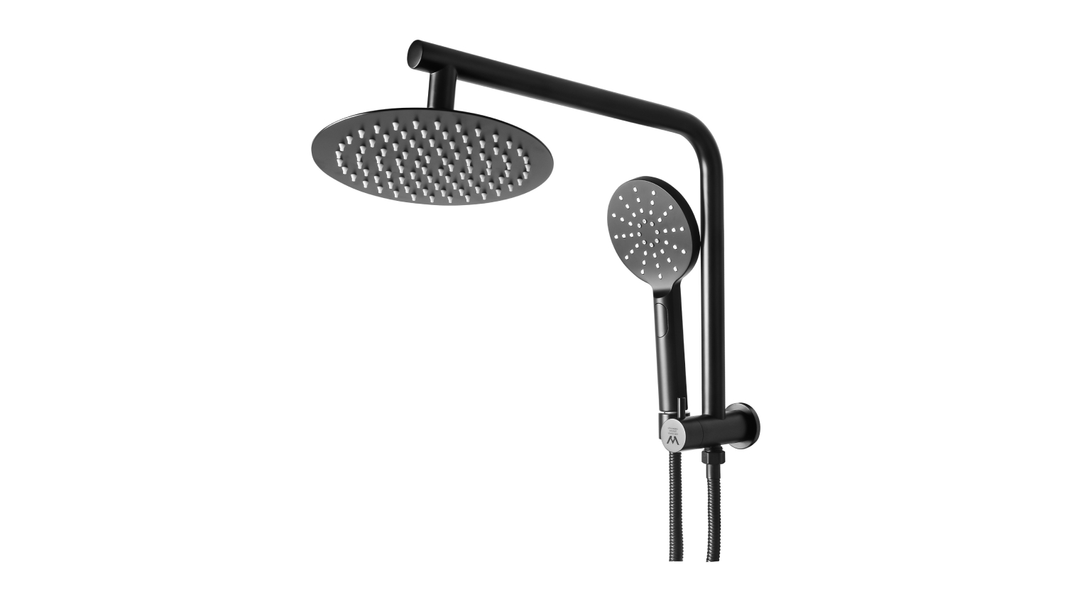 Sello DIY Rain Shower Head with Detachable Shower Head - Matte Black