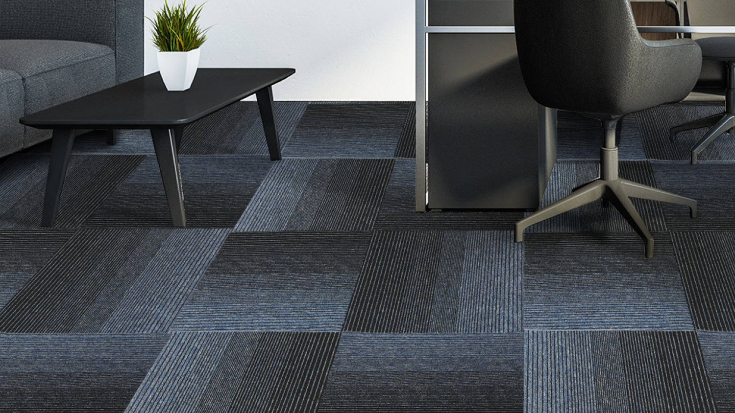 Marlow Carpet Tiles 50 x 50cm 20pcs. - Dark Blue Gradient