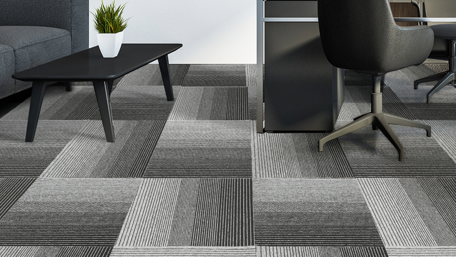Marlow Carpet Tiles 50 x 50cm 20pcs. - Dark Grey Gradient