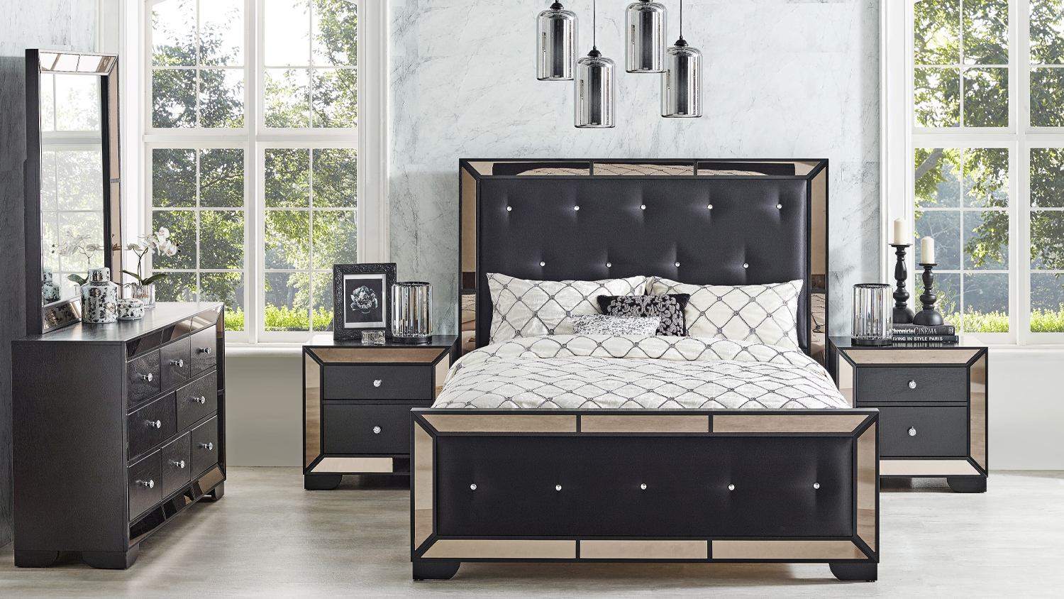 Juliette King Black Bed Frame