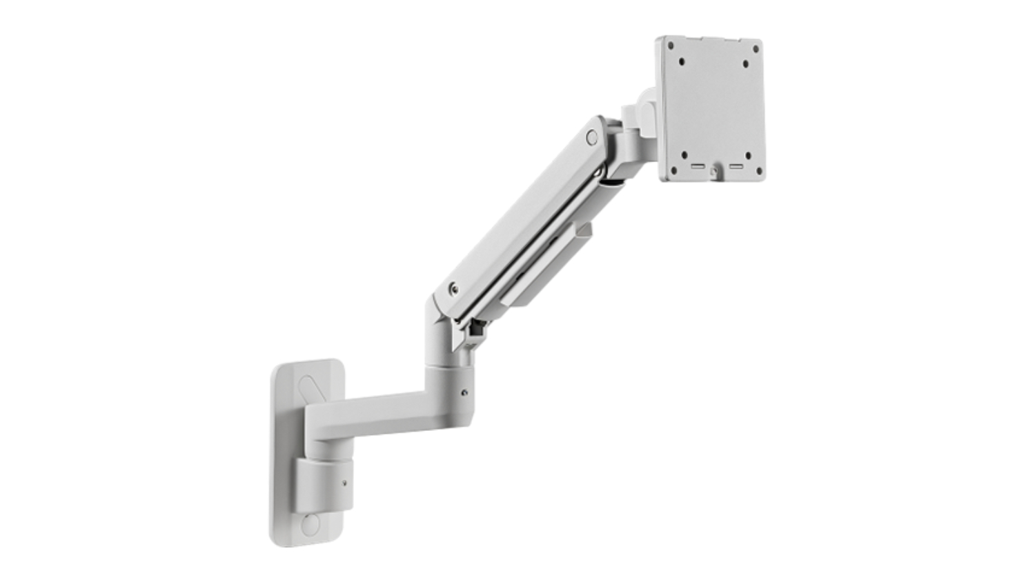 Konic Single Arm Gas Spring Heavy Duty Wall-Mounted Monitor Arm 17"-49" - White