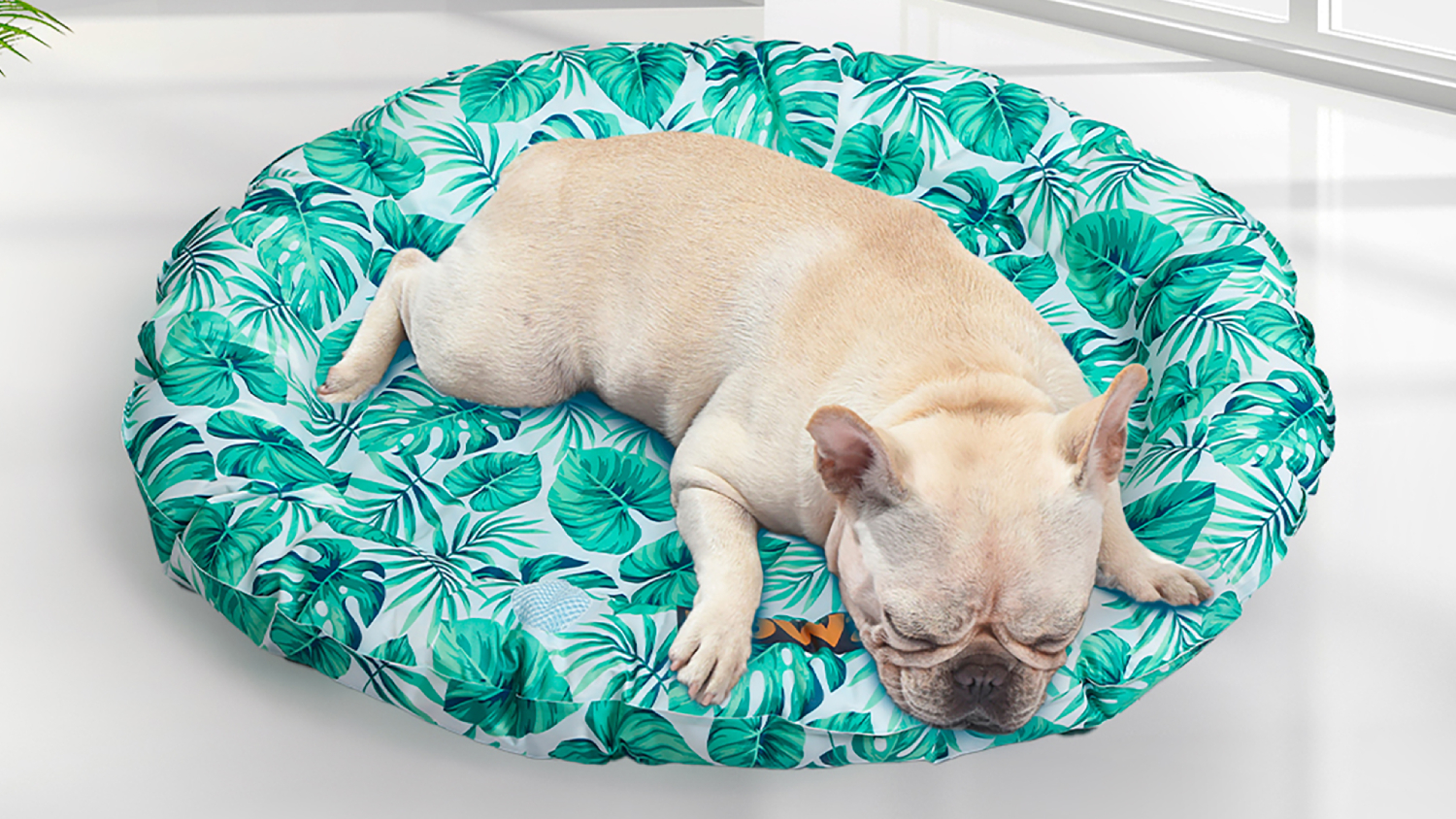 PaWz Premium Round Cooling Pet Bed 80cm - Tropic Leaves