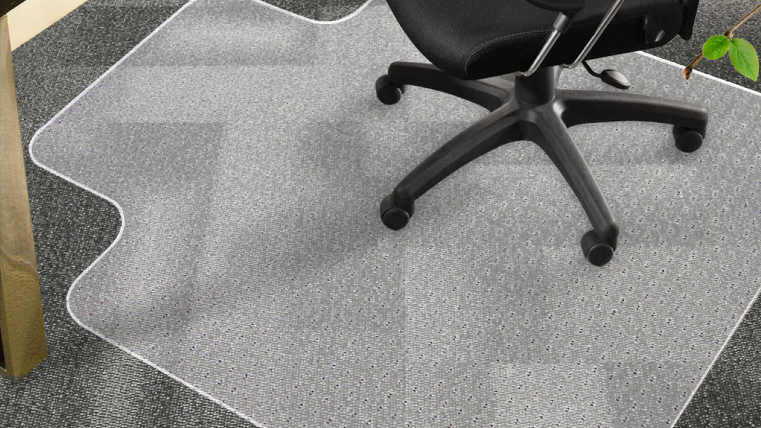 Marlow Plastic Office Chair Mat with Cleats 120 x 90cm - Clear