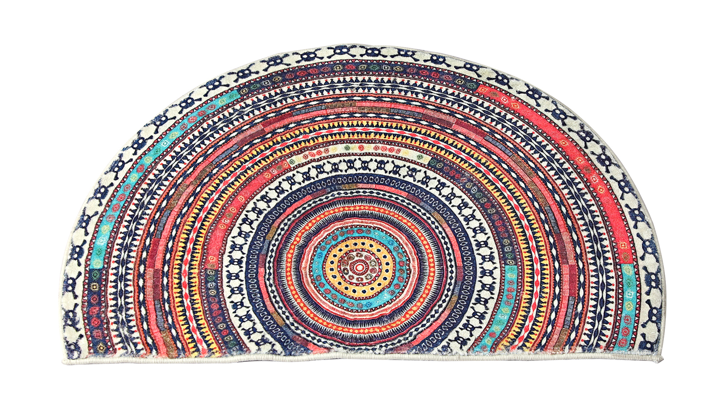 Marlow Semi-Circle Floor Décor Mat - Persian Red