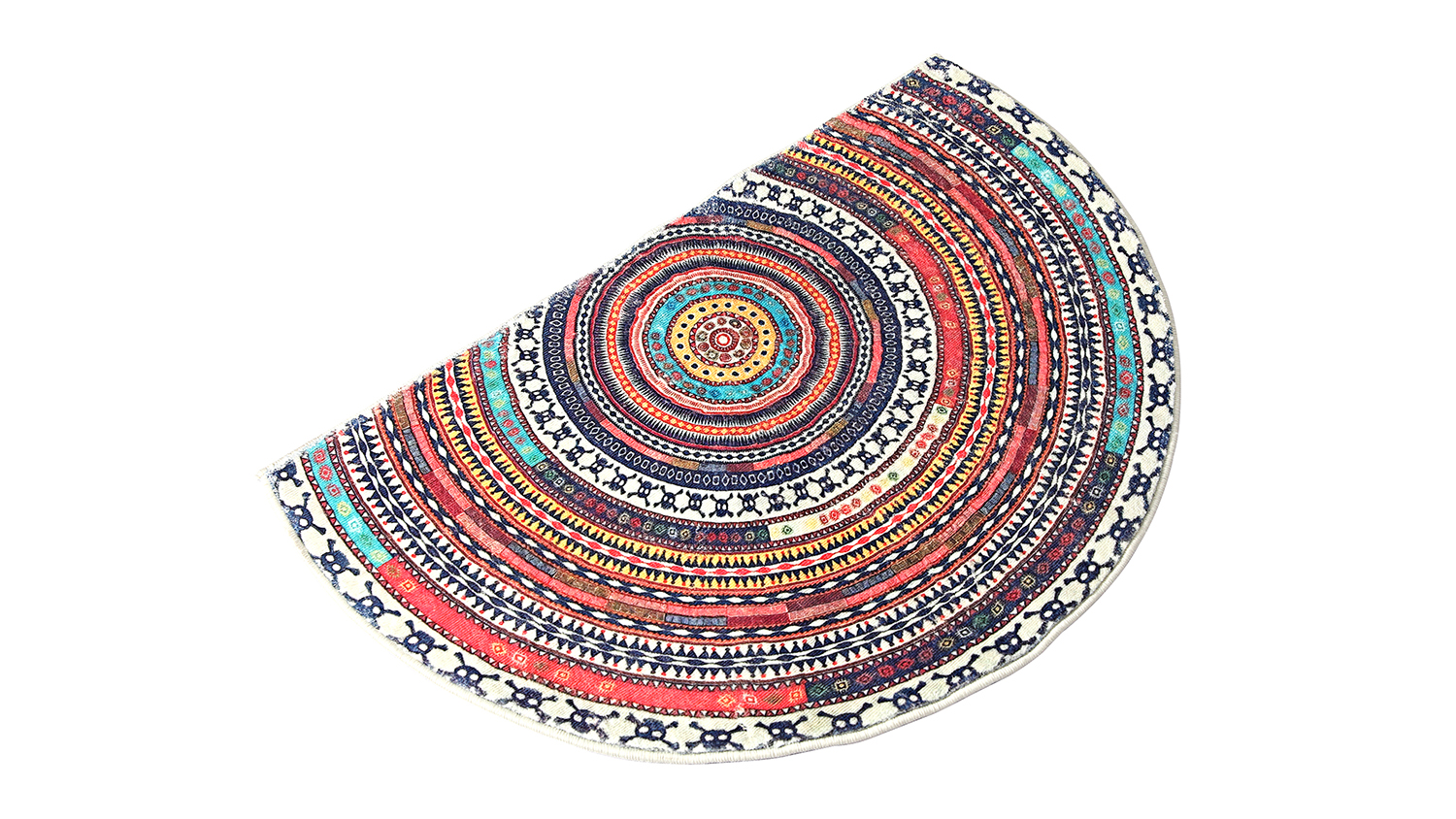 Marlow Semi-Circle Floor Décor Mat - Persian Red