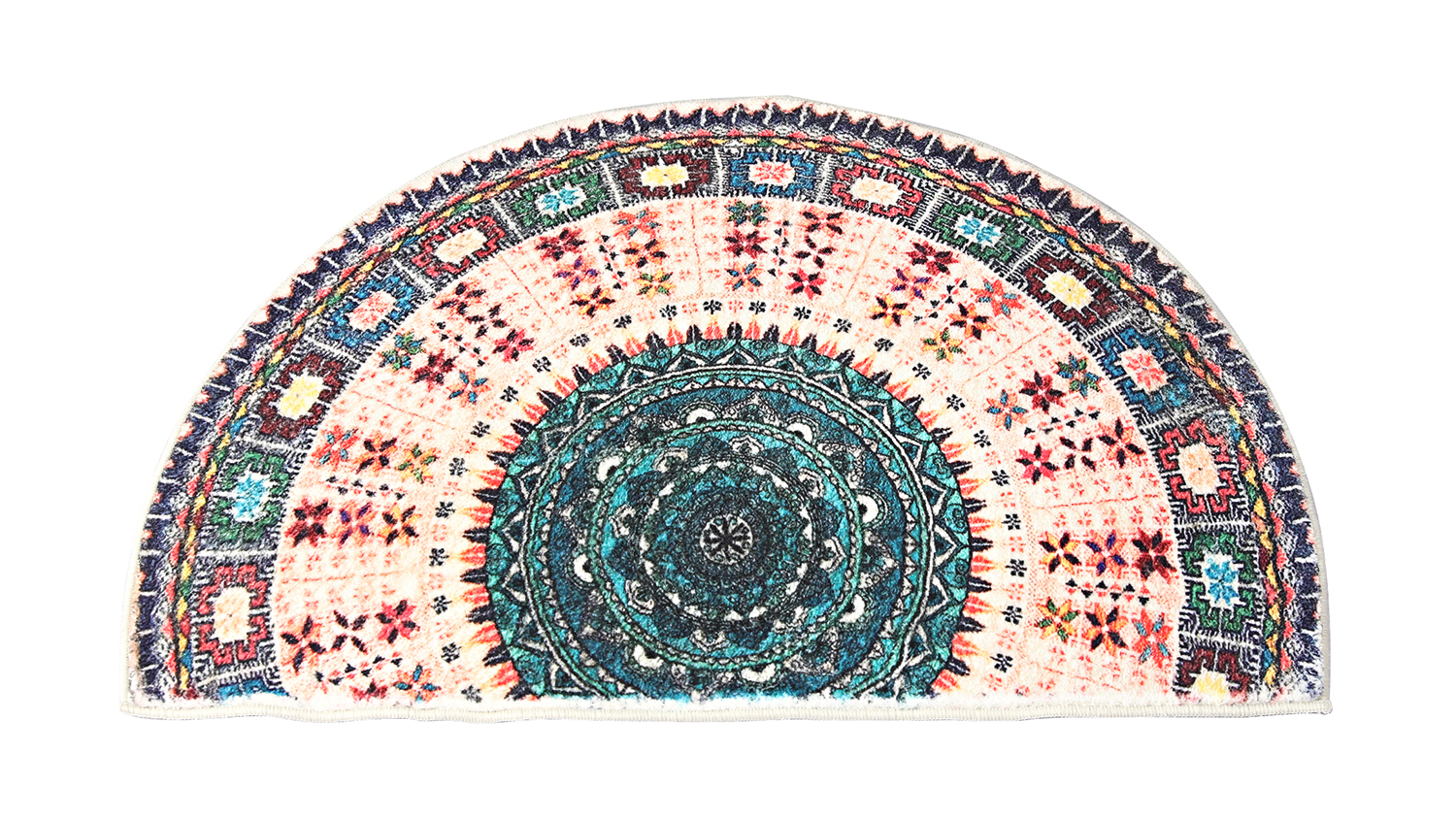 Marlow Semi-Circle Floor Décor Mat - Persian Green