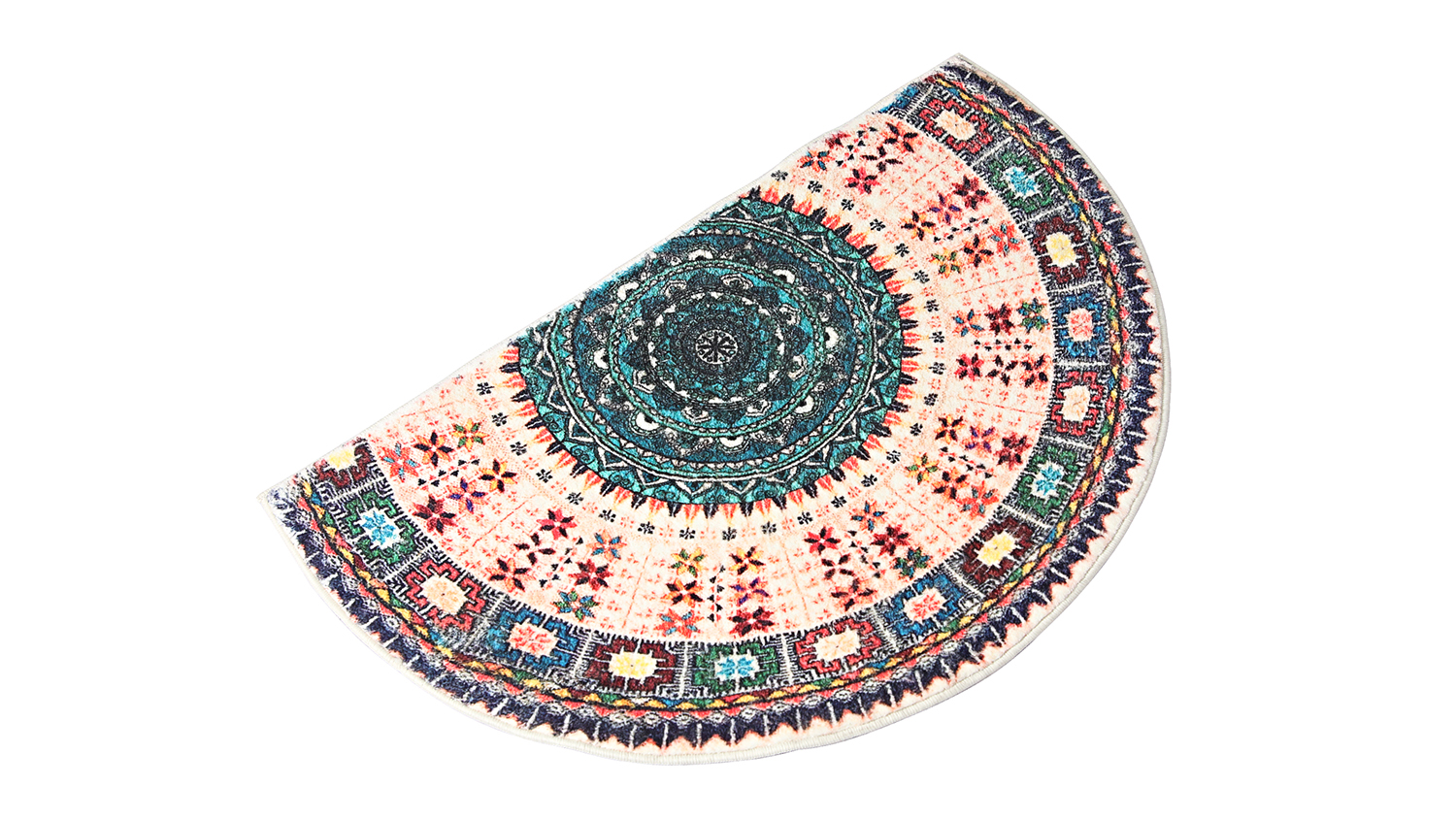 Marlow Semi-Circle Floor Décor Mat - Persian Green