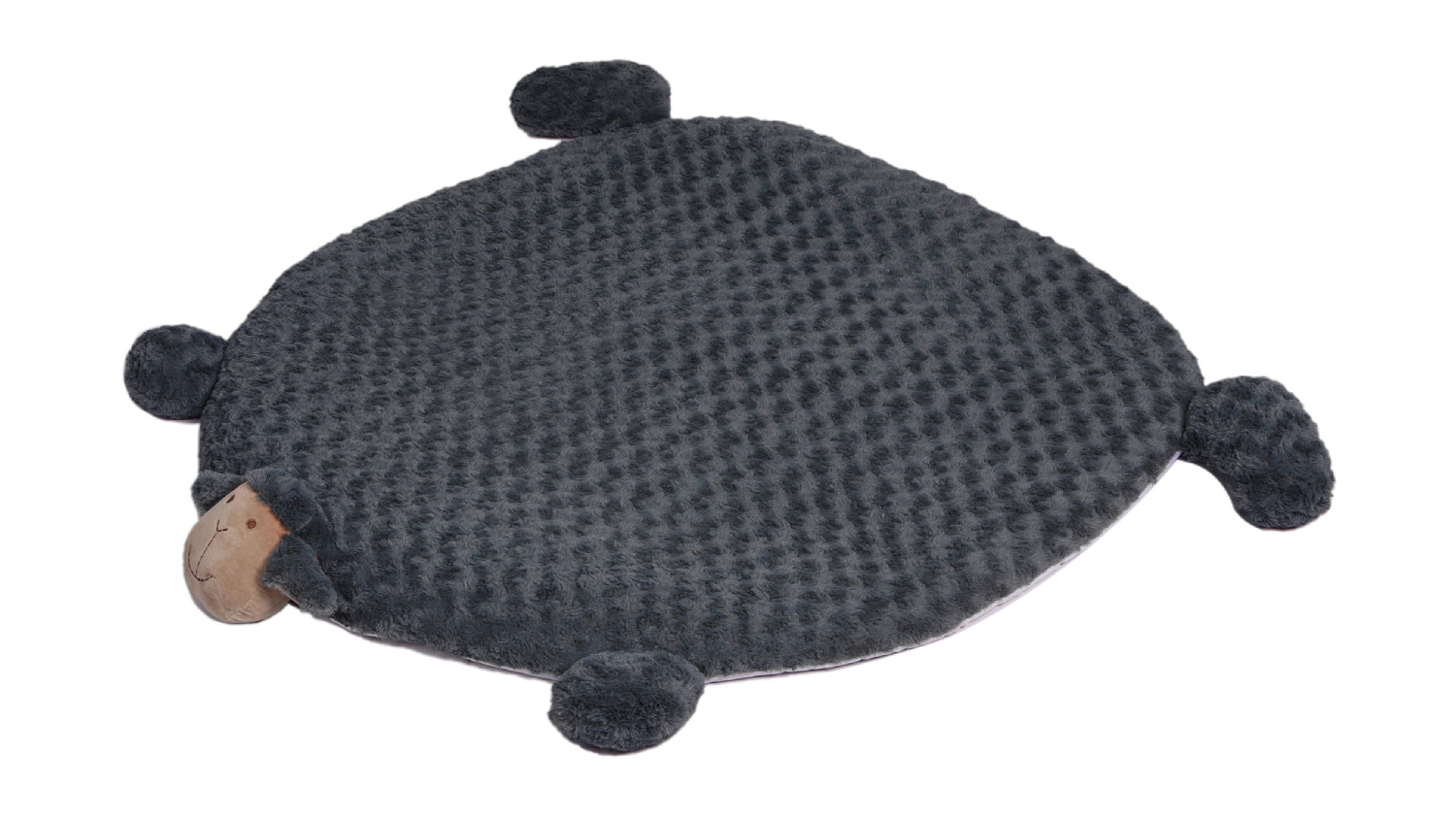 PaWz Squeaky Pet Cushion 102 x 96cm - Charcoal Lamby
