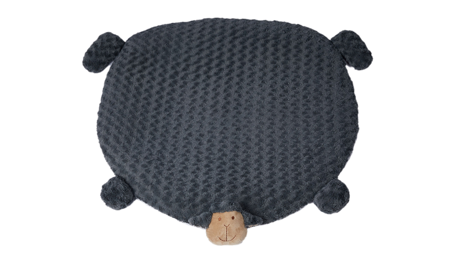 PaWz Squeaky Pet Cushion 102 x 96cm - Charcoal Lamby