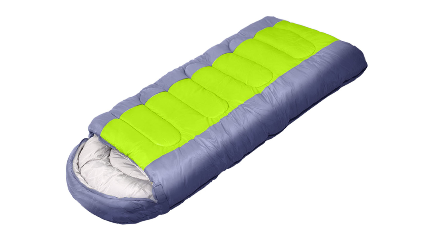 Mountview Single Sleeping Bag 220 x 85cm - Grey/Green