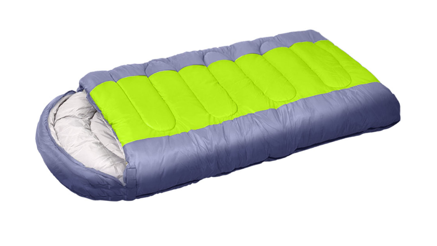 Mountview Single Sleeping Bag 220 x 85cm - Grey/Green