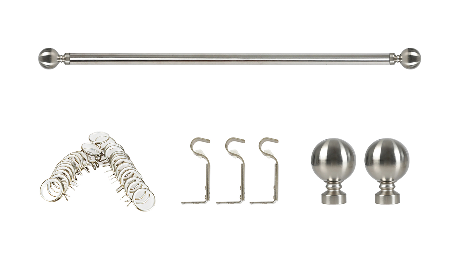 Marlow DIY Curtain Rod Mounting Kit - Nickel