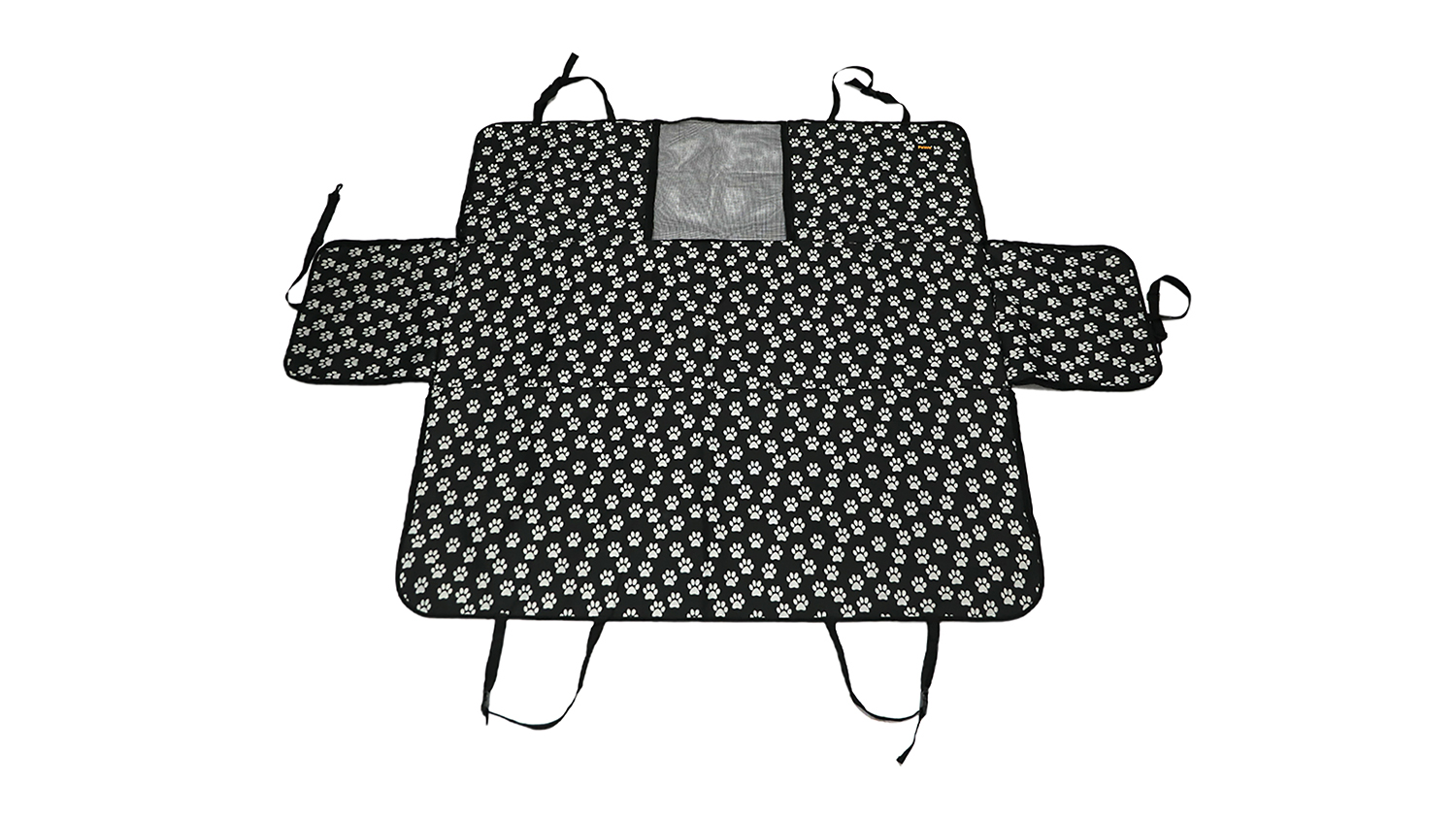 PaWz Waterproof Rear Car Seat Cover 135 x 100cm with Safety Harness - Black