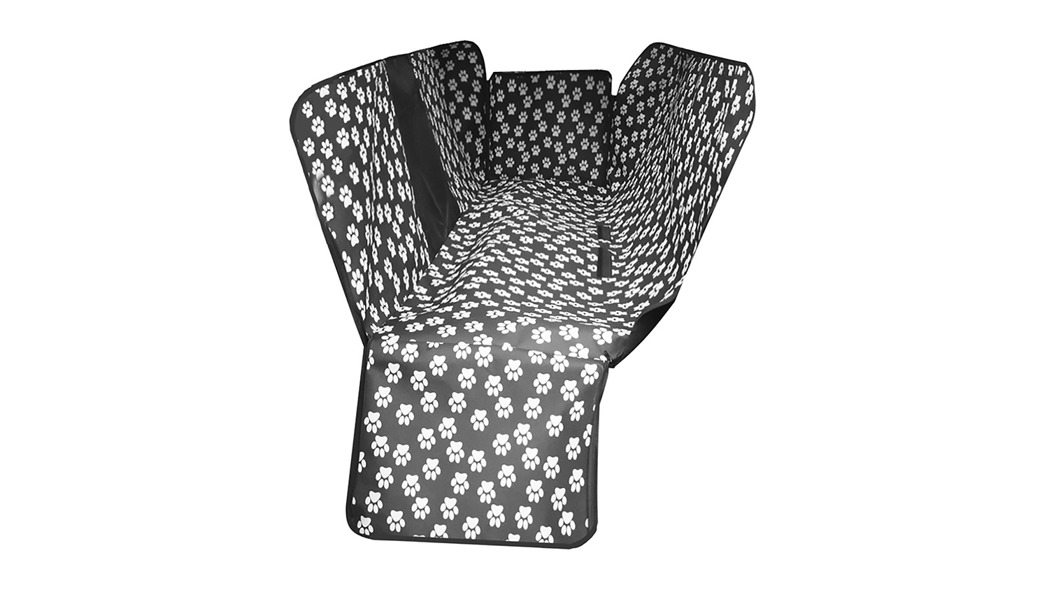 PaWz Waterproof Rear Car Seat Cover 135 x 100cm with Safety Harness - Black