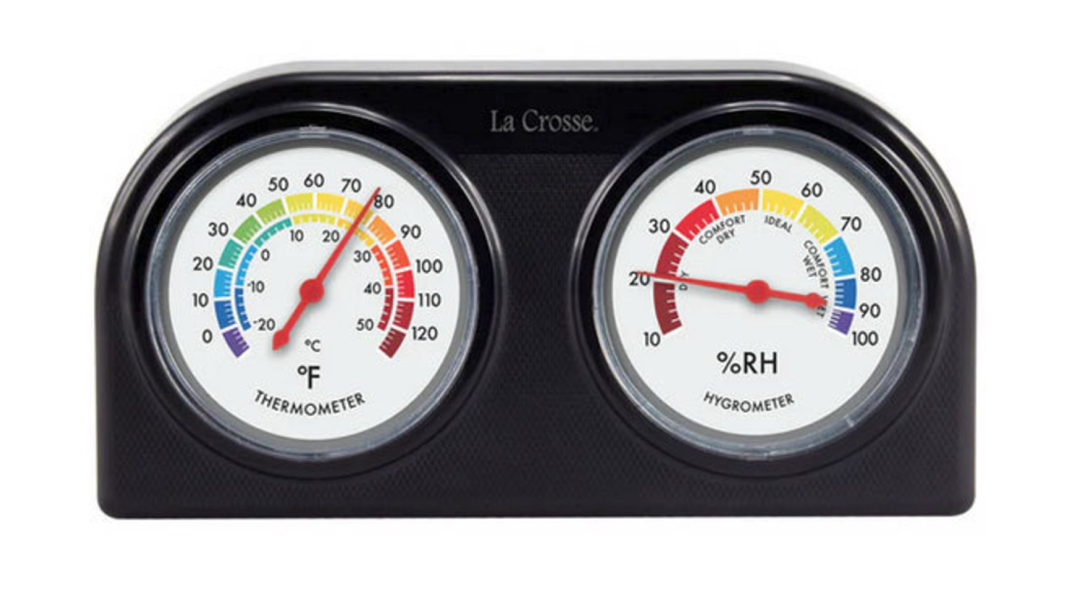 La Crosse Indoor Dual Dial Temperature and Humidity Gague