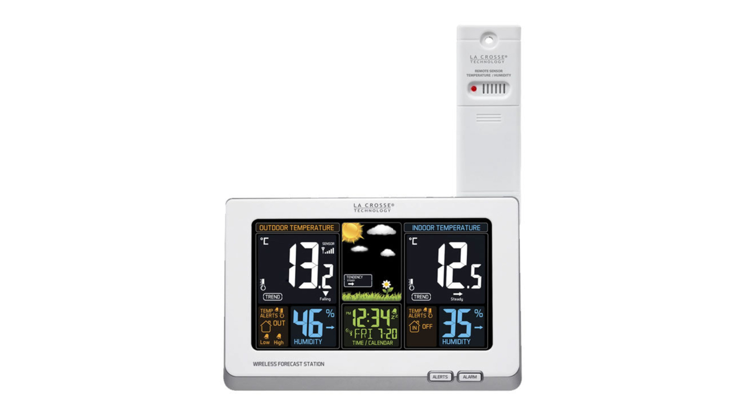 La Crosse Colour Display Weather Station with Outdoor Sensor - White