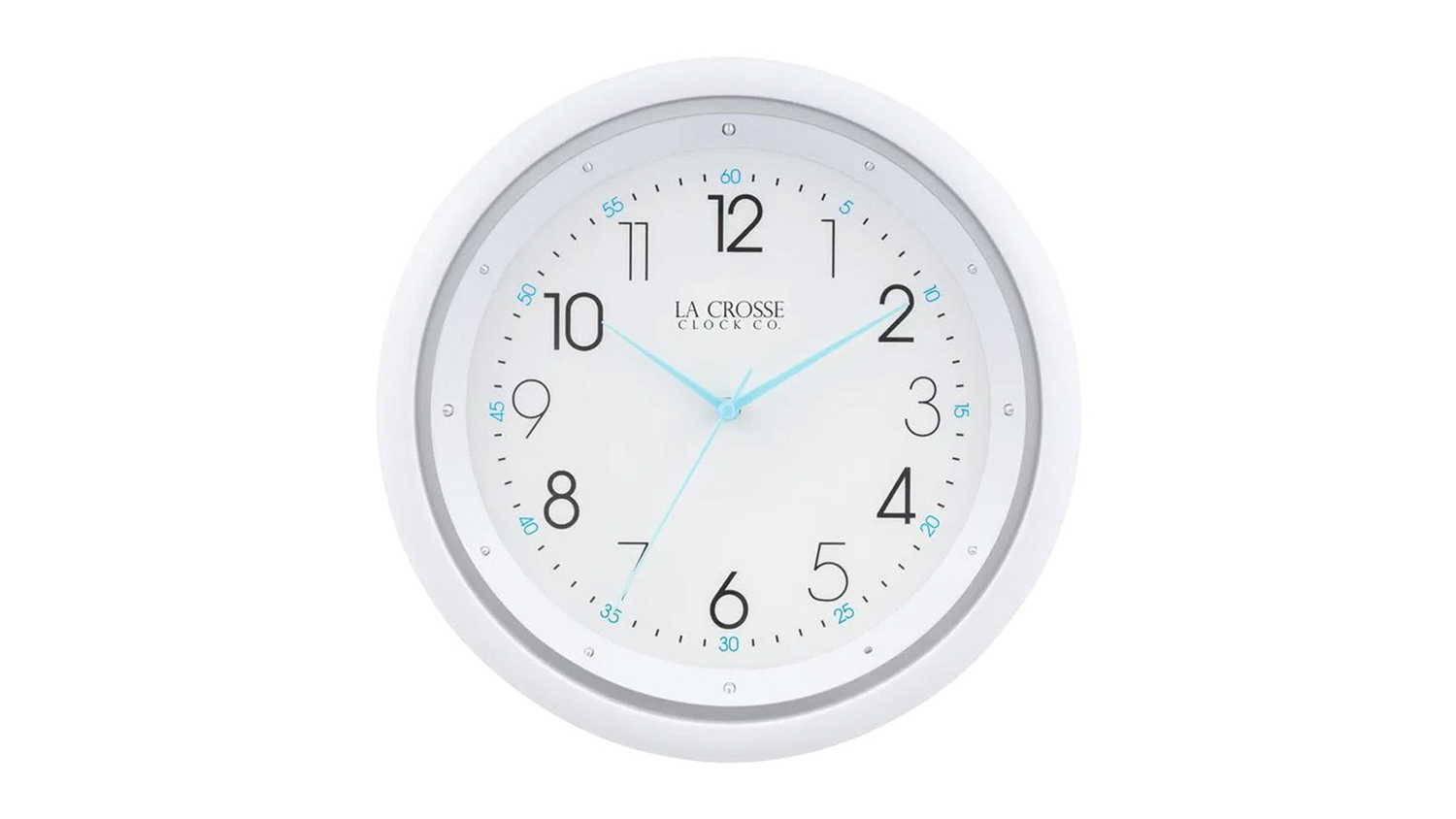 La Crosse Wall Clock with Night Mode Backlighting 25cm - White
