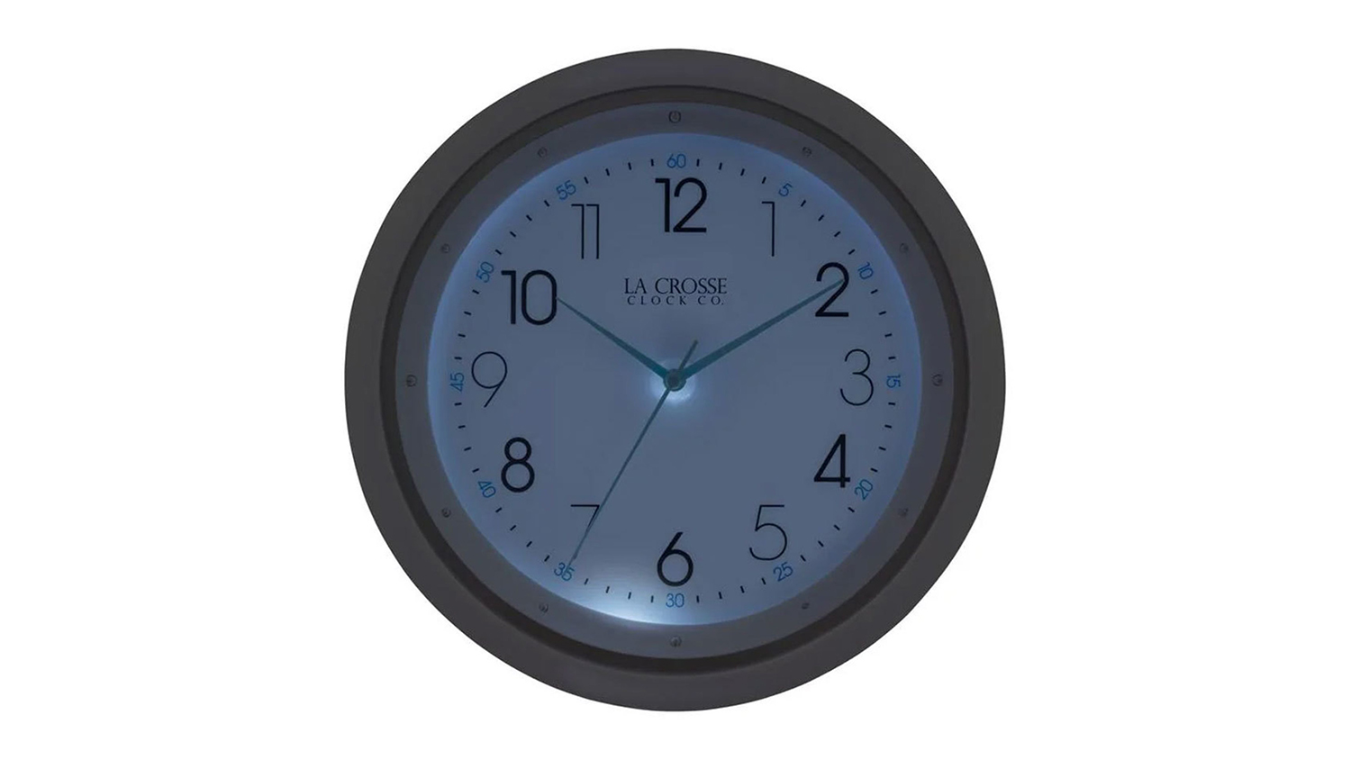 La Crosse Wall Clock with Night Mode Backlighting 25cm - White
