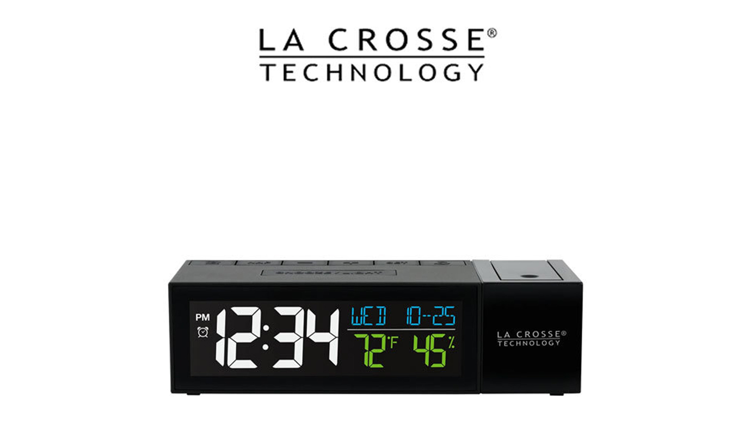 La Crosse Pop-Up Projecting Alarm Clock with Calendar Mode
