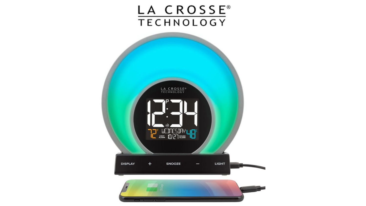 La Crosse Soluna Ambient LED Light Alarm Clock