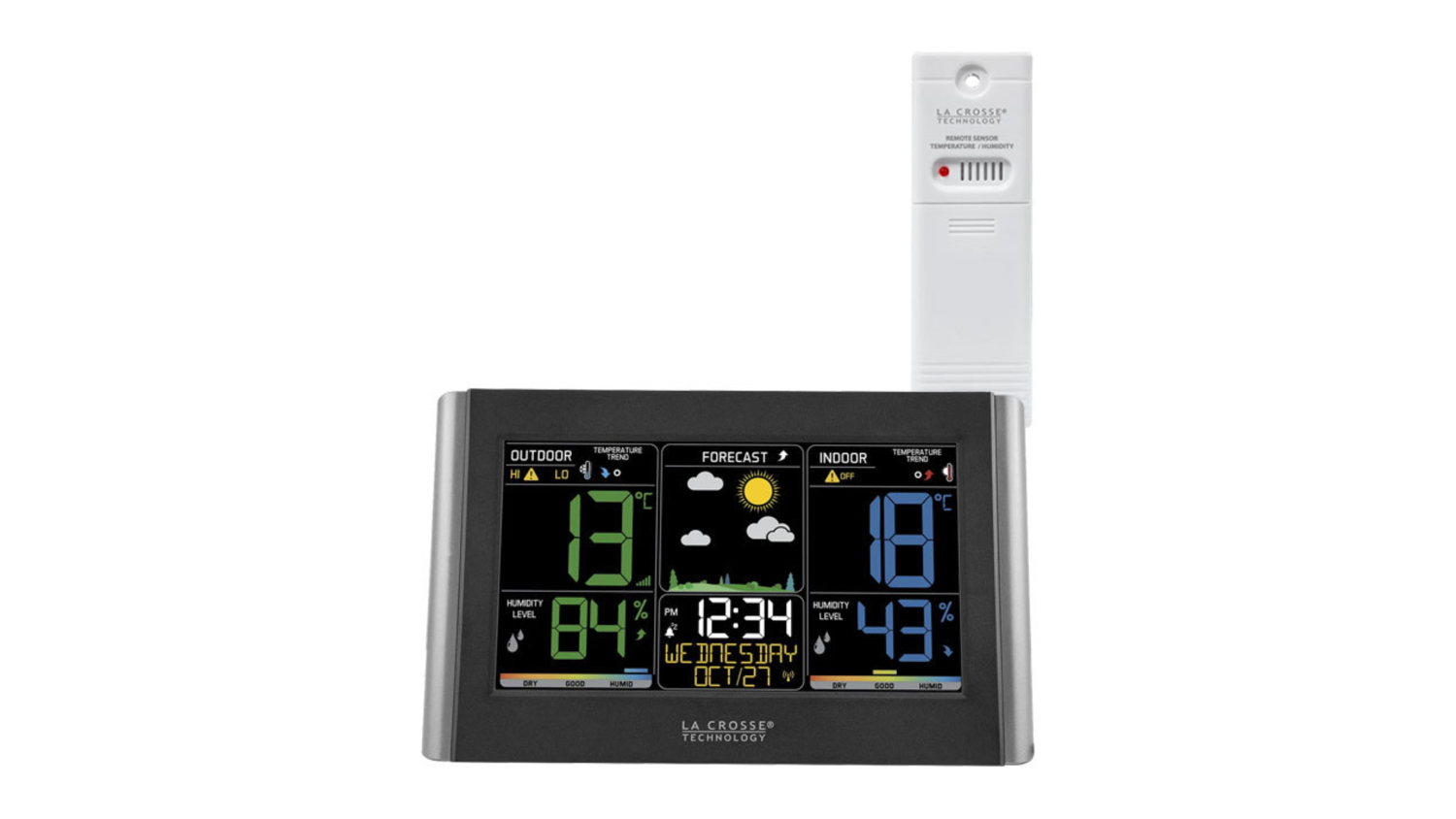 La Crosse Wireless Weather Station with Colour Display, Outdoor Sensor
