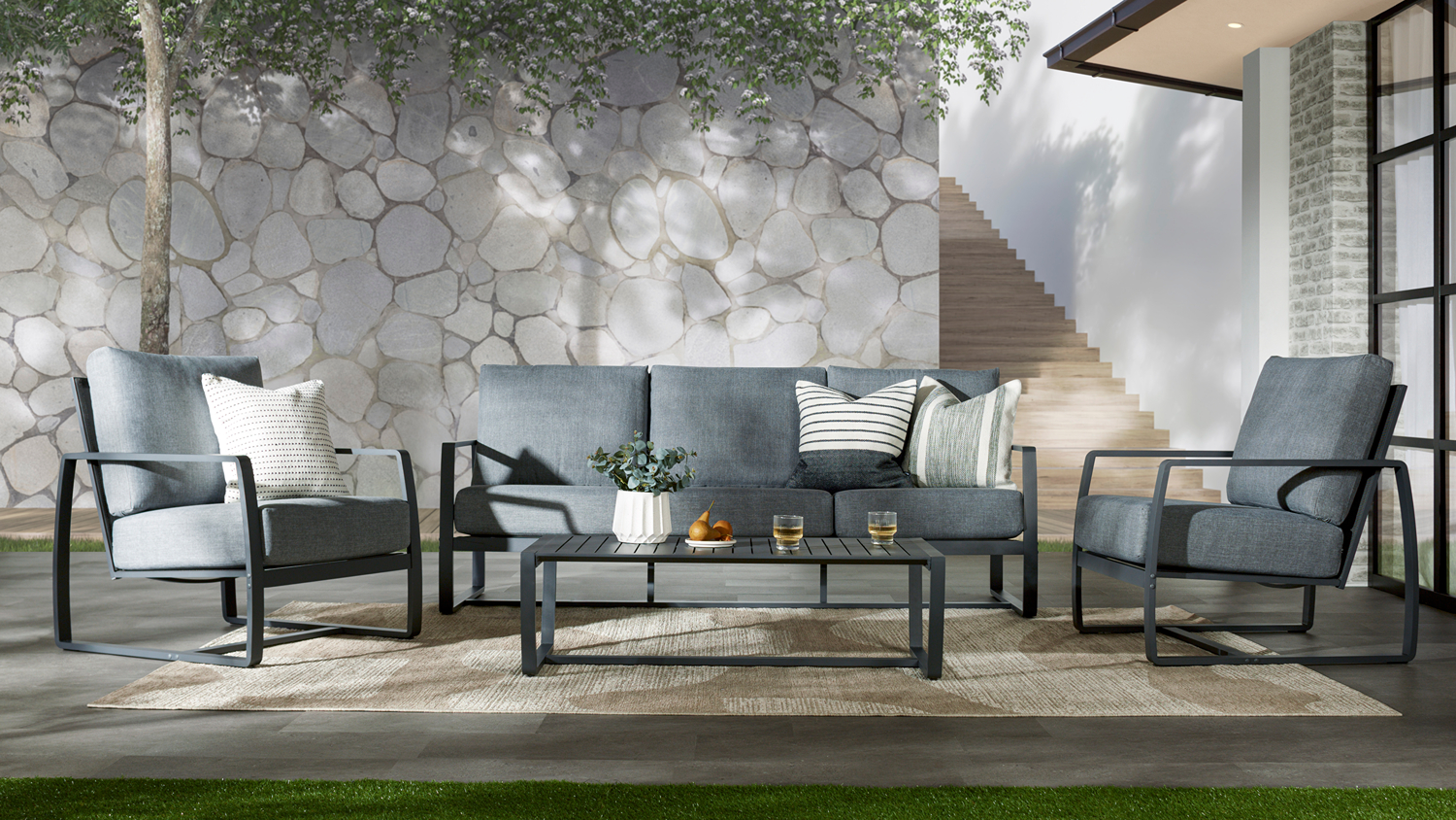 Cabana 4 Piece Outdoor Lounge Setting