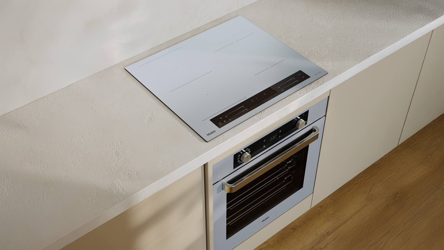 Haier 60cm 4 Zone Induction Cooktop - Grey (500 Series/HCI604FTG4)