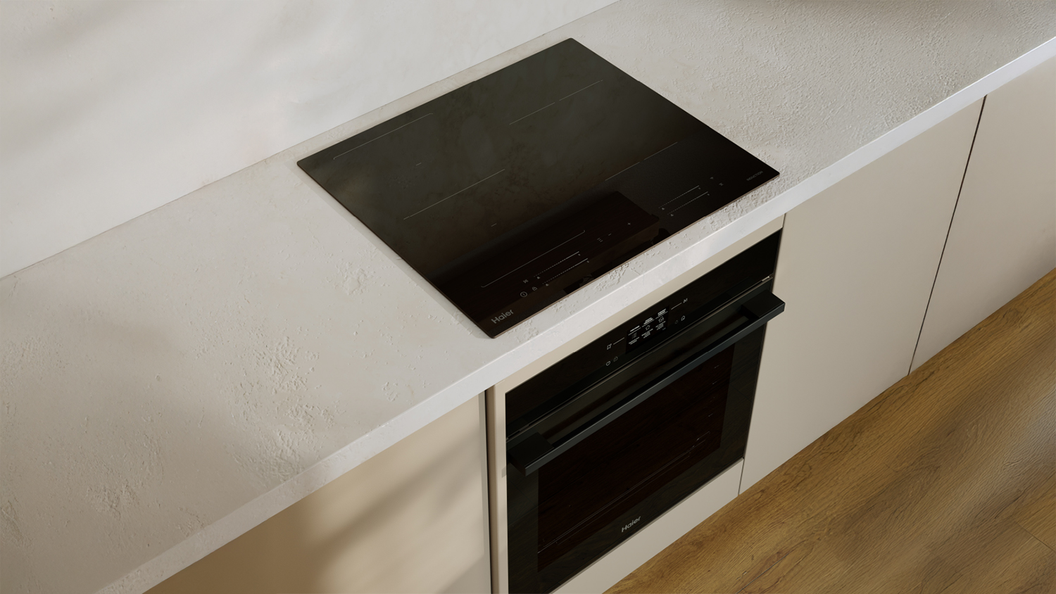 Haier 60cm 4 Zone Induction Cooktop - Black (500 Series/HCI604FTPB4)