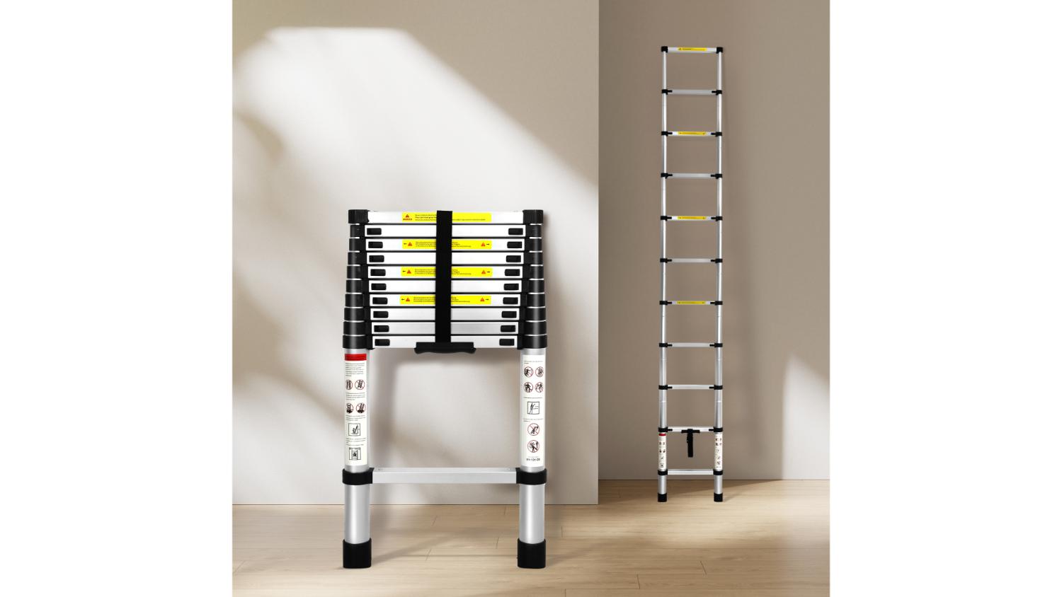 Traderight Aluminium Telescopic Ladder 3.2m
